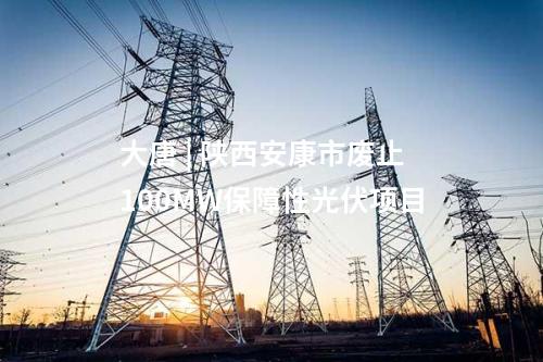 大唐 | 陜西安康市廢止100MW保障性光伏項目